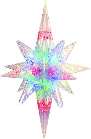 20 Pre-Világít Tiszta 3D LED, illetve Morfium Betlehemi Csillag Karácsonyi Dekoráció - Fények Többszínű