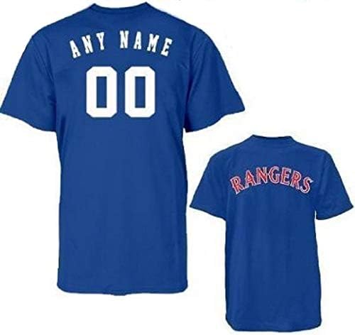 Fenséges Sportos Egyéni (Név/ Vissza) Texas Rangers Engedélyezett Replika Jersey Póló