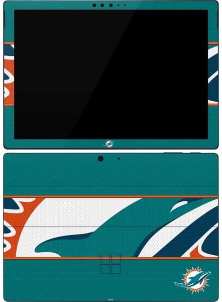 Skinit Tábla Matrica Bőr Kompatibilis a Surface Pro 7 - Hivatalosan Engedélyezett NFL Miami Dolphins Zóna Blokk Design