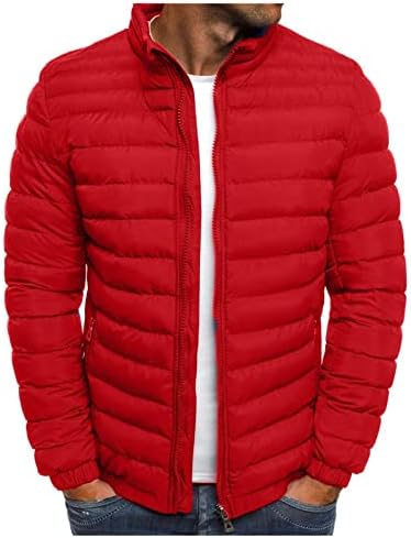 Férfi Kabát, Plusz Méretű Hosszú Ujjú Kabátok, Férfi Trend Aktív Téli Magas Nyak Zip Fel Kabátok Alkalmas Egyszínű