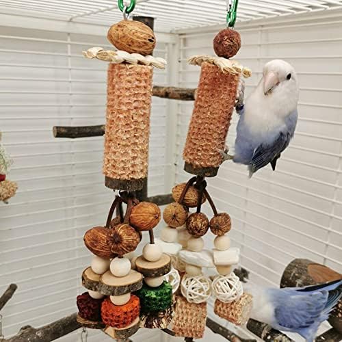 elegantstunning Papagáj Lóg Rágás Játékok Kukorica Rattan Labdát Moláris Kezeli Játék Madár Ketrec Tartozékok Enyhíti
