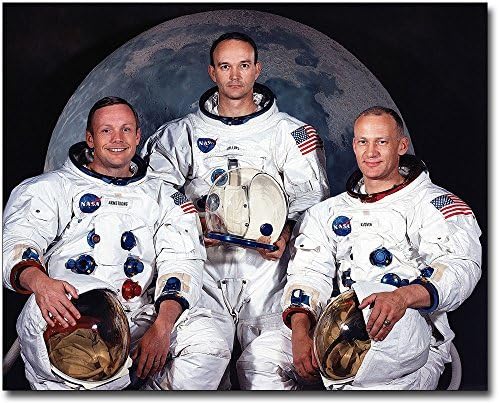 Az Apollo 11 Holdra Űrhajós Legénység 8x10 Múzeum Ezüst-Halogenid-Fotó Nyomtatás