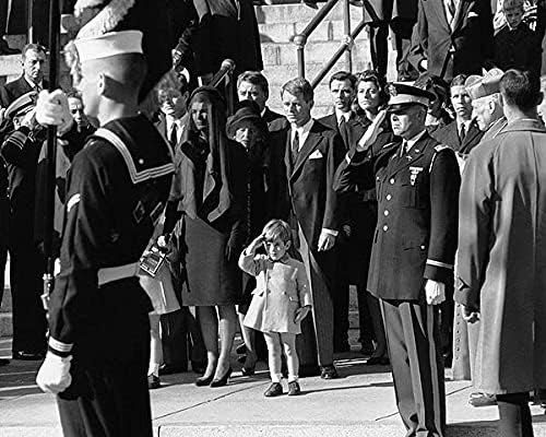JFK jr Tisztelegni John F Kennedy Temetés 8x10 Ezüst-Halogenid-Fotó Nyomtatás