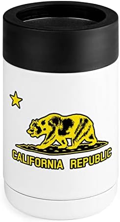 Kaliforniai Köztársaság Medve Hűvösebb Kupa Rozsdamentes Acél Szigetelt Lehet Hűtők Jogosultja Dobon szemhéjakkal a