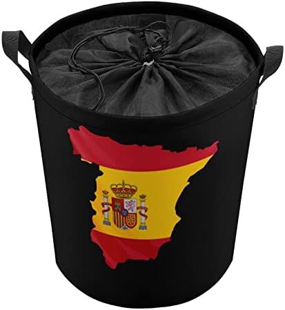 Spanyol Zászló Térkép Összecsukható Kosárban Nagy Szennyesben Könnyű Tároló Kosár Játék Szervező fogantyúval