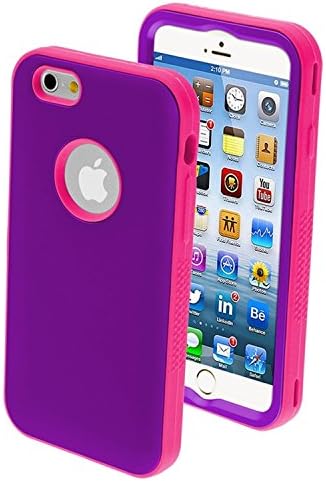 Asmyna iPhone 6 Határán Hibrid Védő Fedelet - Kiskereskedelmi Csomagolás - Gumírozott Fekete