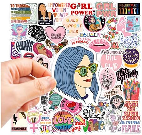 ENGOOFINE 50 Db Feminista Matricák Lányos Lány Hatalom Indie Tükör Laptop Matrica a Nők Tudatosság Lány Matricákkal