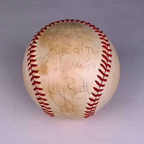 George Brett aláírt dedikált World Series írva baseball SZÖVETSÉG COA 22001 - Dedikált Baseball
