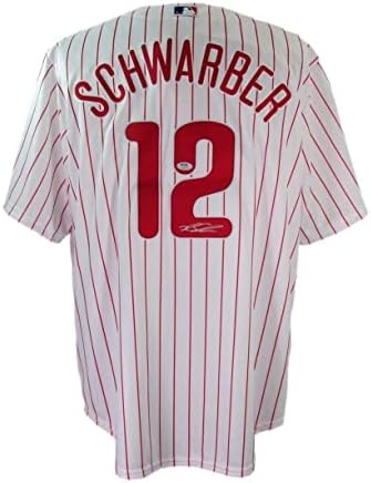 Kyle Schwarber Dedikált, Fehér Nike Baseball Jersey Phillies PSA/DNS 177751 - Dedikált MLB Mezek