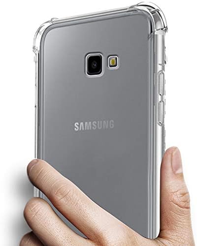 Zeking Samsung Galaxy J4 Plusz Esetben Galaxy J4 Core Esetben Kristálytiszta Rugalmas TPU Szilikon Négy Sarokban Lökhárító