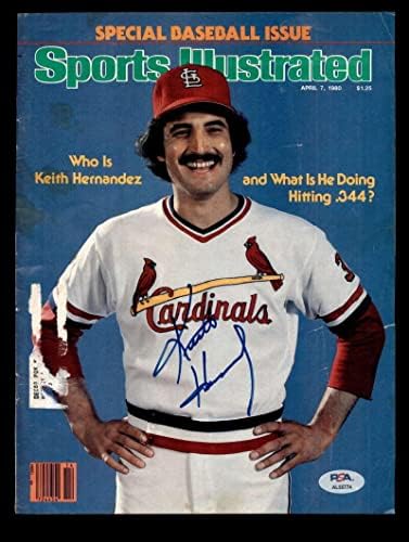 Keith Hernandez PSA DNS Aláírt 8x10 SI Címlap Fotó Autogramot Cardinals - Dedikált MLB Fotók