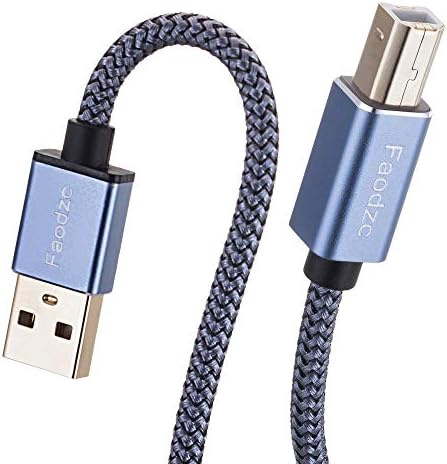 Nyomtató Kábel 8ft, Faodzc USB Nyomtató Kábel 2.0 Típusú Férfi B Férfi Nyomtató, Szkenner Kábel Nagy Sebességű Kompatibilis