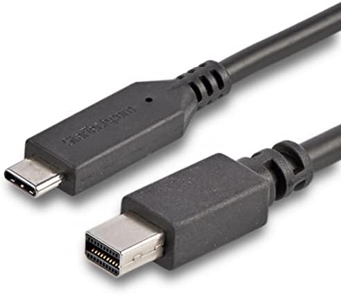StarTech.com 6ft / 2m USB-C-Mini DisplayPort Kábel - 4K-60Hz - Fekete - USB 3.1 Típus C-mDP Adapter (CDP2MDPMM6B)