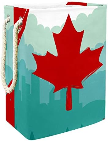 DEYYA Kanada Nap Maple Leaf Szennyes Kosár Kosarad Magas, Erős Összecsukható a Felnőtt Gyerekek Tini Fiúk, Lányok, Hálószoba,