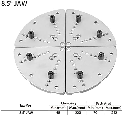 Faipari 8-1/4 Lapos Jaws/Cole Jaws for 3inch/3.5 inch C-Sorozat Eszterga Woodturning Tokmányokat