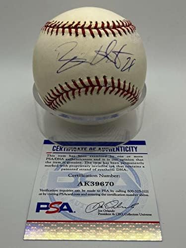 Brian Vadász Astros Tigrisek Aláírt Autogramot Hivatalos OMLB Baseball PSA DNS - Dedikált Baseball