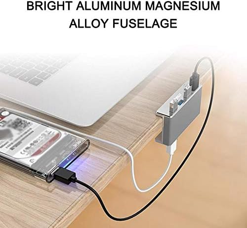 n/Alumínium 4 Port, Többfunkciós USB 3.0 Clip-C Típusú USB HUB Asztali Laptop Klip Tartomány