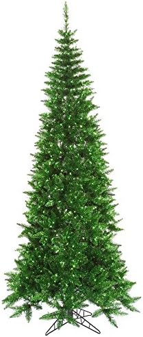 Vickerman 5.5' Csillogó Zöld Mesterséges Karácsonyfa, Zöld Izzó - Lámpák, Faux Zöld Karácsonyfa - Szezonális Beltéri