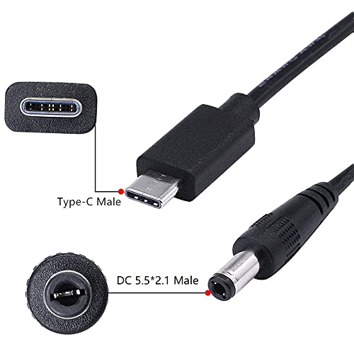 Tpenod USB-C DC 5,5 mm x 2.1 mm-es Tápkábel, USB C Típusú Bemenet DC 12V Ki töltőkábel, a Munka, a PD Töltő, valamint